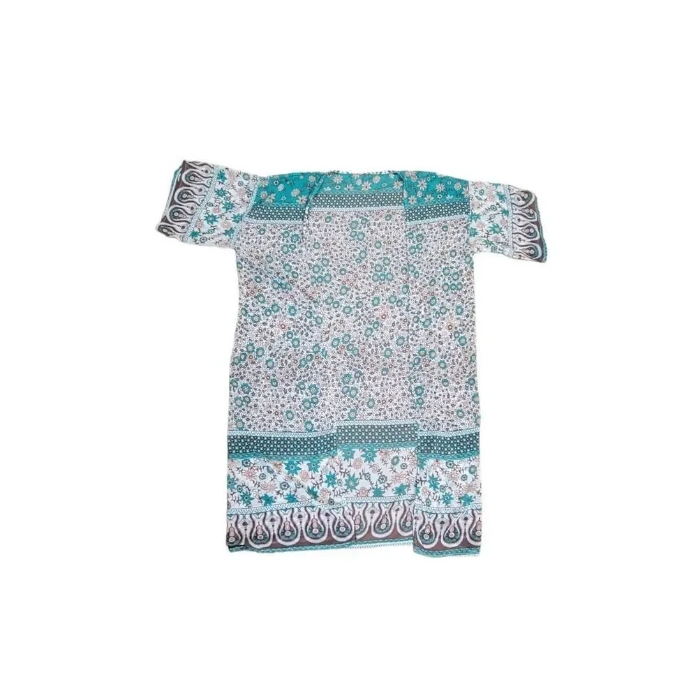 Boho Kimono Tops Women's One Size Green Pink Sheer Paradise Vibrant Colors